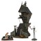 Department 56 Nightmare Before Christmas Village Jack's House with Jack & Sally Lit Village Building and Accessory Set, 3 Pieces